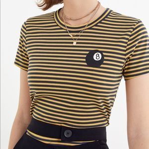Truly Madly Deeply Striped Eight-Ball Tee